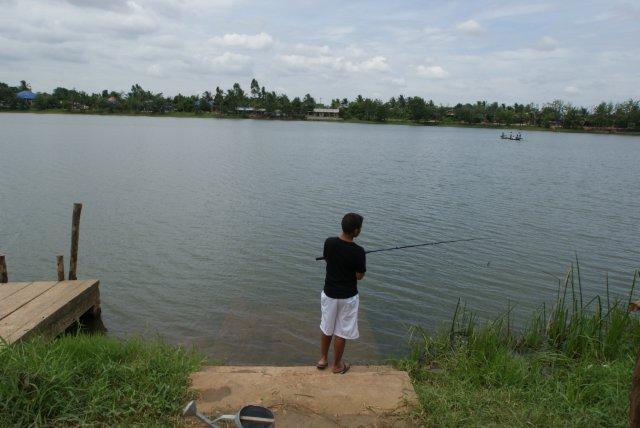 Fishing in the lake